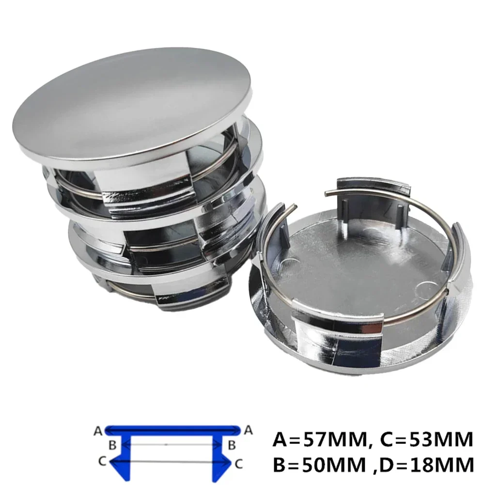 High Quality Wheel Hubs Cap Center Hub Cap Wheel Rim Hub Cover 4pcs 57MM ABS Plastic Auto Parts Car Decoration