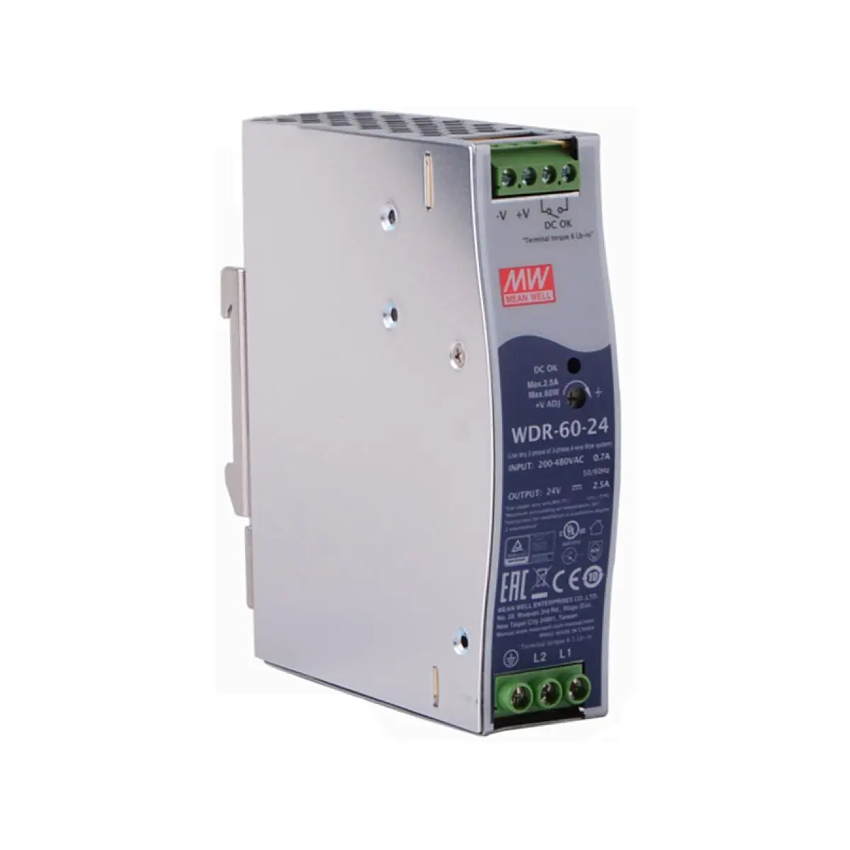 WDR-60-48 60W | 48V | 180-550VAC/254-780VDC WDR Track Switching Power Supply