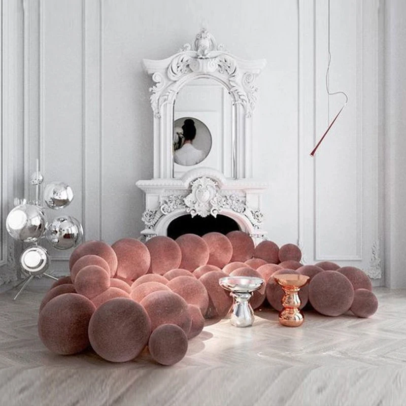 Italian Contemporary Minimalist Living Room Set New Design Matte Fabric Sectional Sofa Extendable Sponge-Filled For Hotels Home