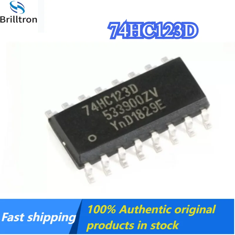 50-200PCS 74HC123D, SOIC-16 Dual Retrievable Monostable Multivibrator Brand New Original in Stock , Fast Shipping.