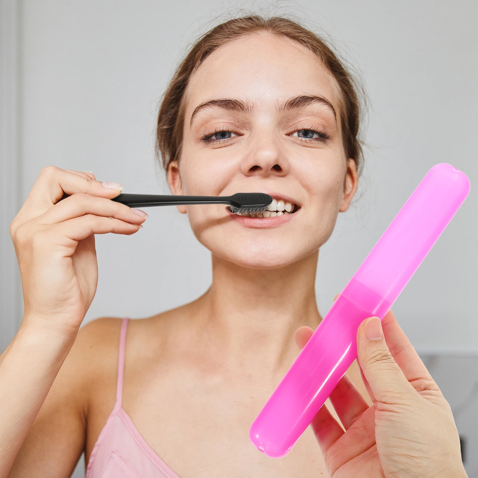 

4Pcs Lightweight Travel Toothbrush Case Plastic Toothbrush Holders Compact Storage for Bathroom and Outdoors