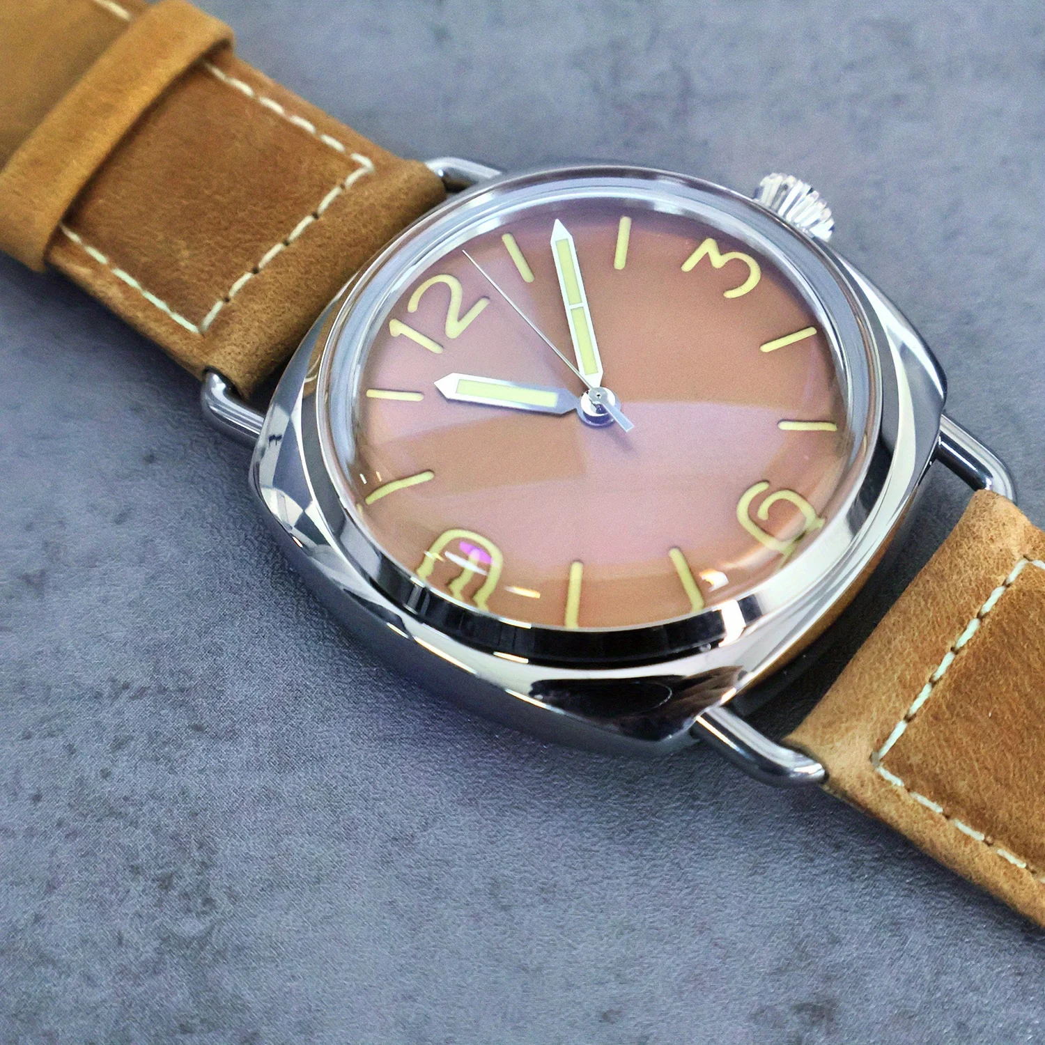 ريترو سويب ثانية كوارتز ساعة عسكرية VH31 حركة خمر مقاوم للماء ساعة مضيئة قوية للرجال