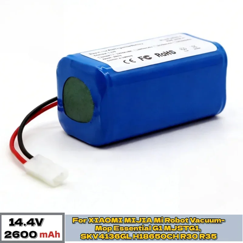 

4S1P 14.4V New Li-ion Battery Pack 3500mAh – Spare Accessory for XIAOMI MIJIA G1 MJSTG1 R30 R35 SKV4136GL H18650CH Vacuum-Mop