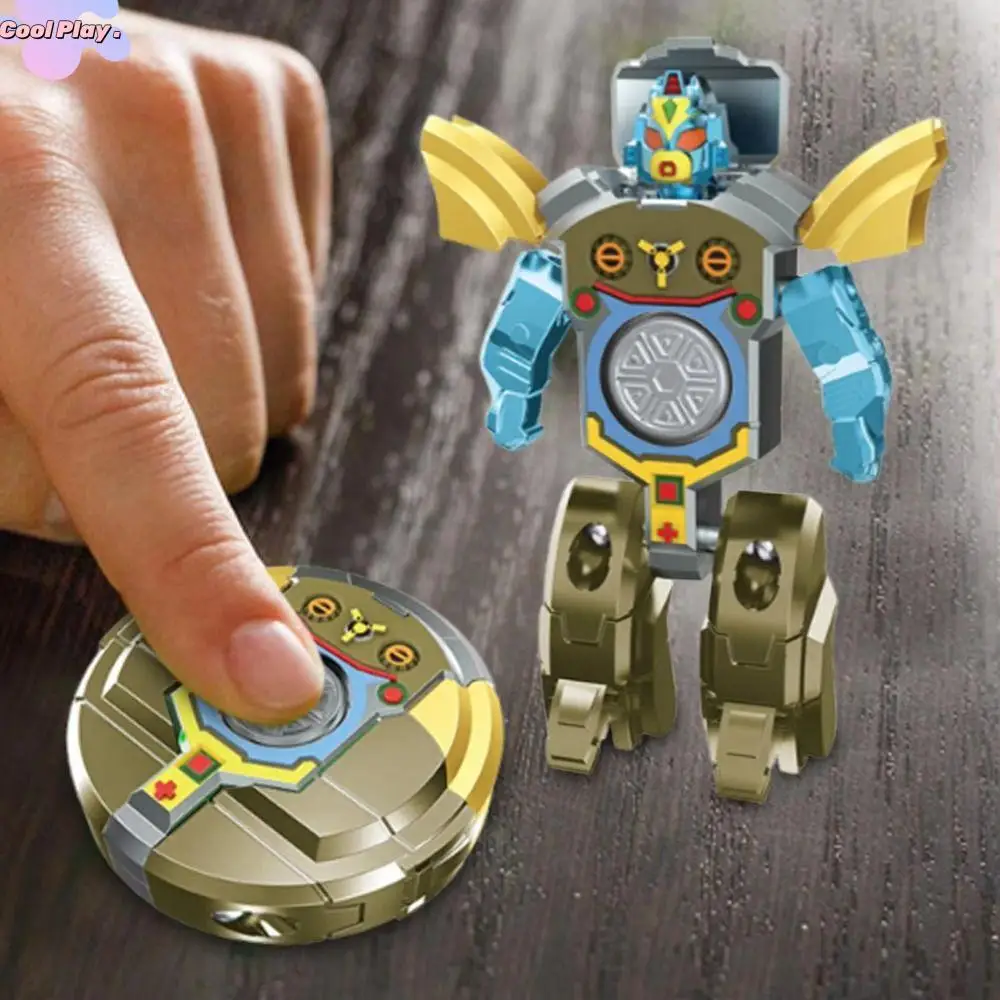 

4 шт./пакет 2 в 1 деформированный робот-гироскоп ABS бесшумная декомпрессионная игрушка на кончиках пальцев вращающийся нескользящий гироскоп на кончиках пальцев для взрослых