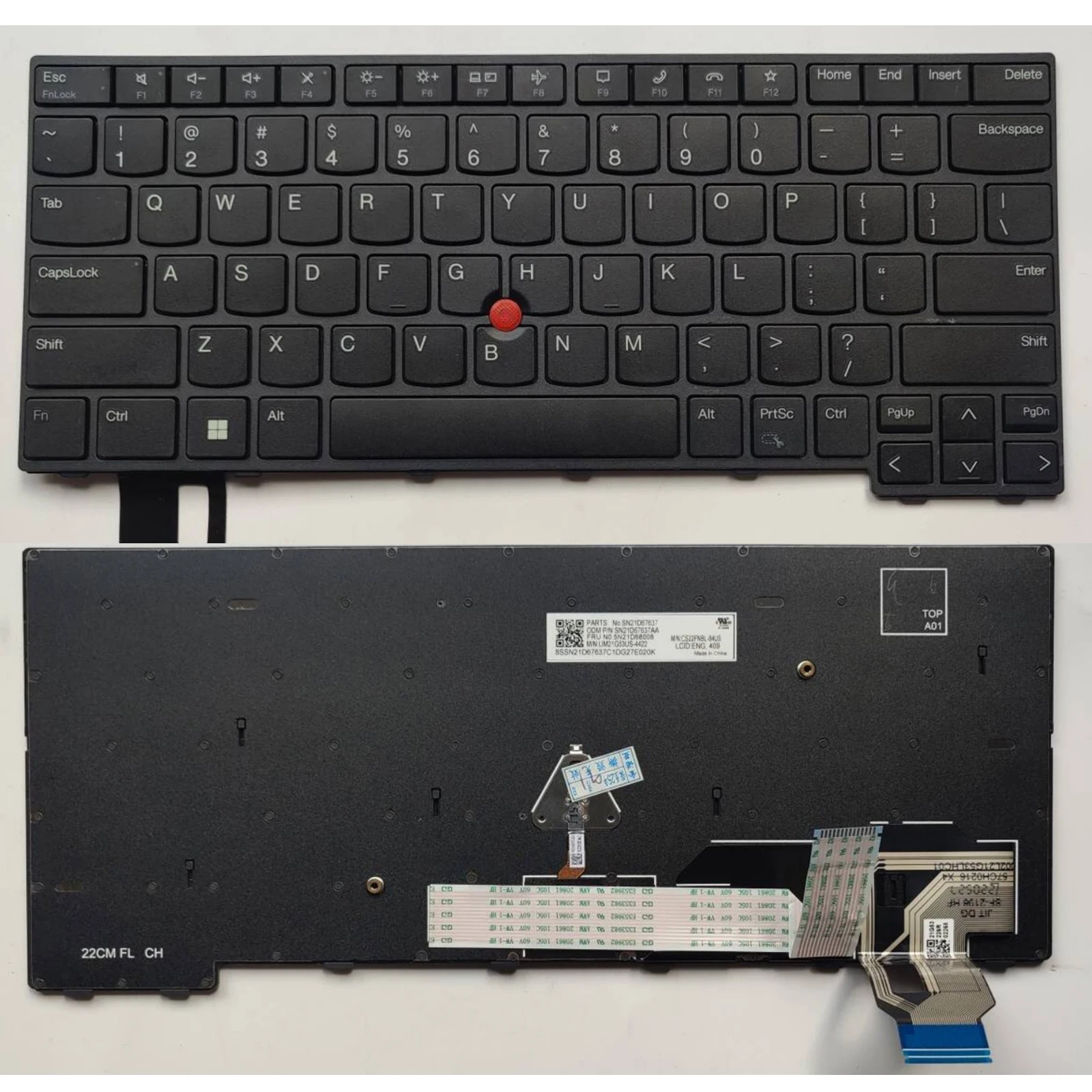 

US layout for Lenovo Thinkpad T14 Gen3 21AH 21AJ 21CF 21CG 5N21D67970 Laptop keyboard
