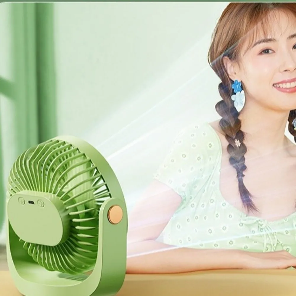 

Mini 5 Speeds Desktop Fan Adjustable Tilt Quiet Operation Ceiling Fan 360° Rotation WIth Night Light Electric Table Fan Home