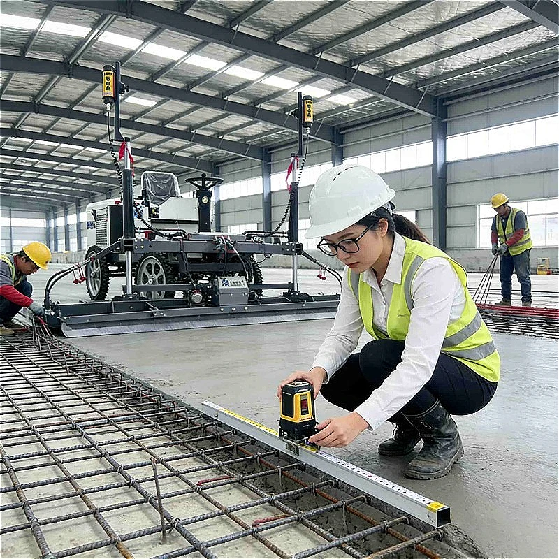 Professional Concrete Laser Leveling Machine Walk Behind Screed Precise Warehouse Floor Flatness Control Customized Technical