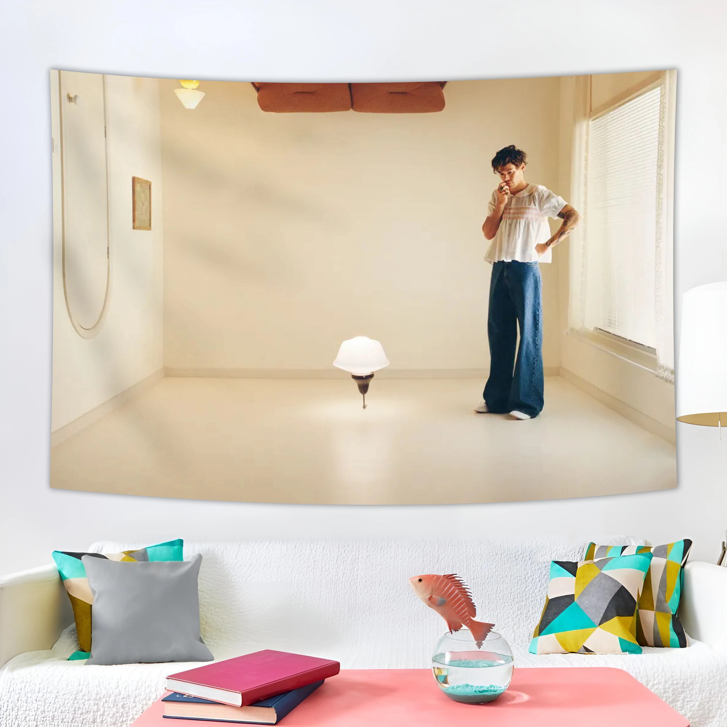 3X5Ft GCOCL F-ine Line Harry-Styles Arazzo Appeso a parete Arazzi da parete per camera da letto Soggiorno Decorazioni per la casa Poster