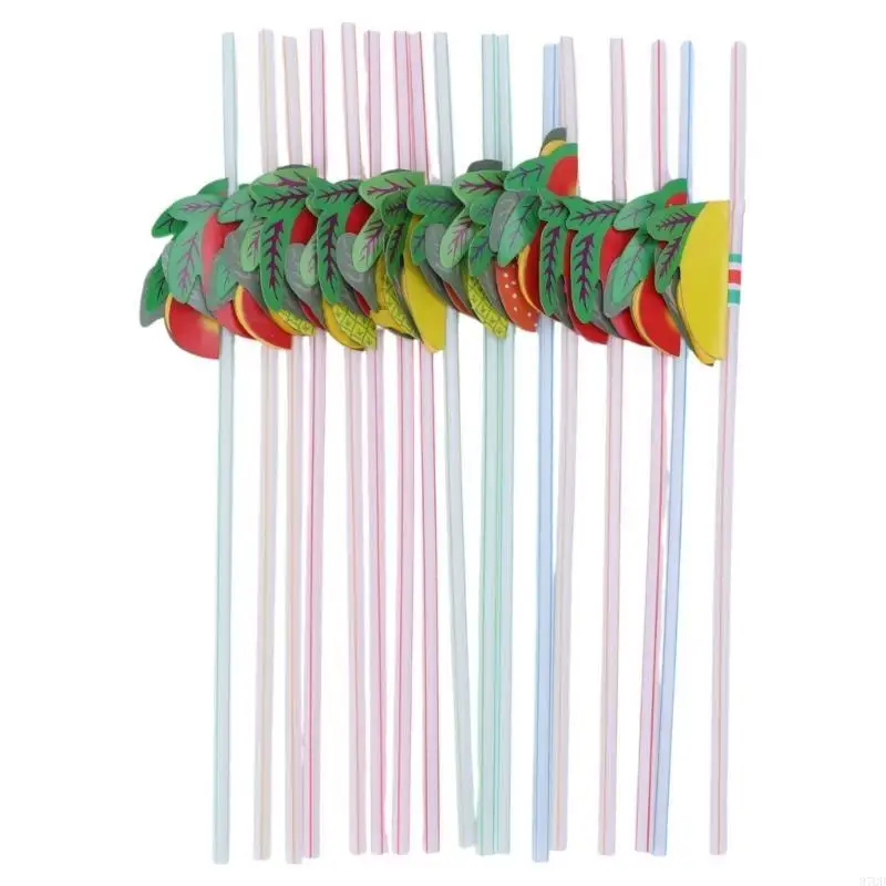 97QD 50 pcs Buah Payung Koktail Minum Pesta Jerami BBQ Hawaiian Tema Dekorasi