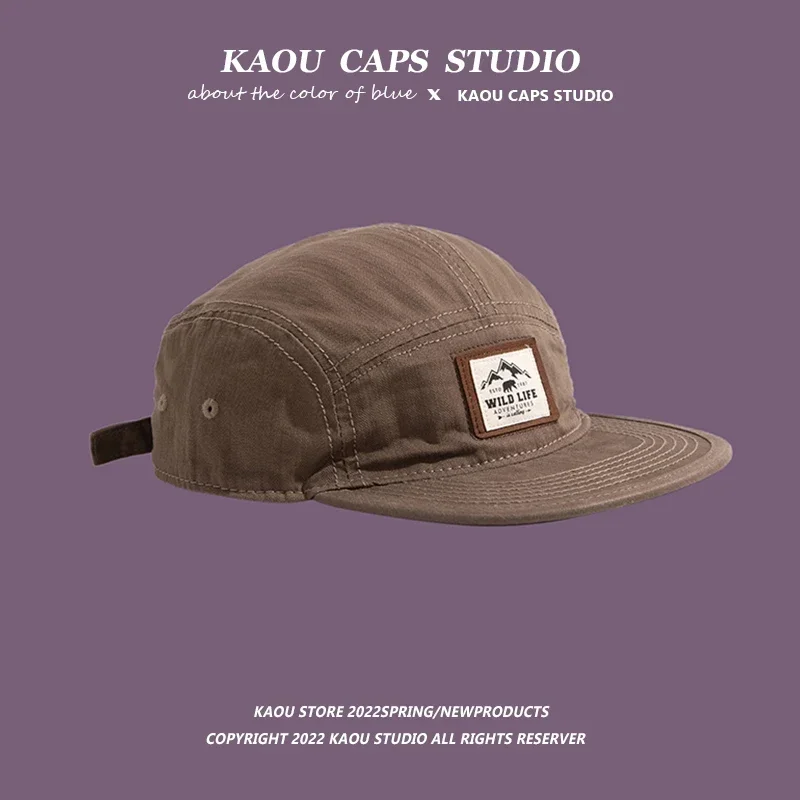 

Hot Sale Retro Hip Hop Baseball Cap Flat Brim Unisex Couple Hat Korean Street Fashion Trendy All-Match Men Women Casual