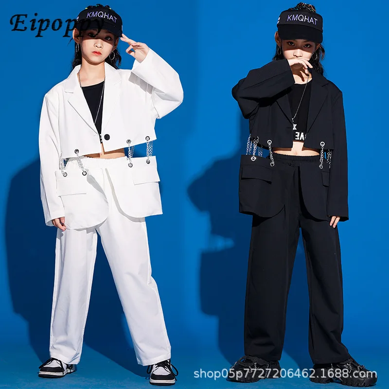 Children's Performance Clothes Hiphop Catwalk Stage Girls Suit Handsome Jazz Dance Street Dance Clothing Performance Wear