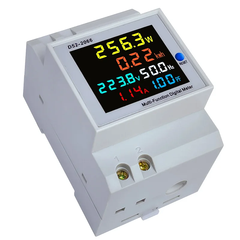 Household smart watt-hour meter rail type 220V voltage current power frequency factor meter meter