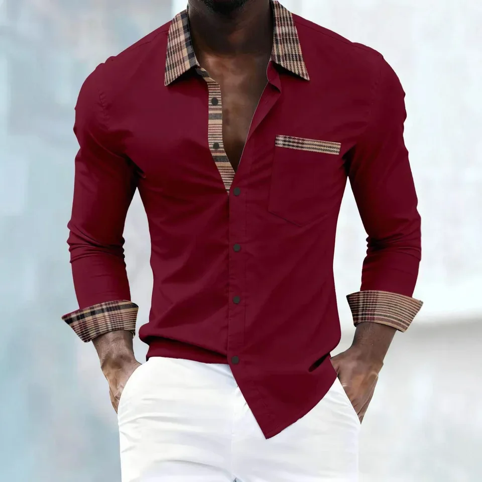 Spring And Autumn Men's 3D Printed Men's Long Sleeve Shirt Casual Shirt