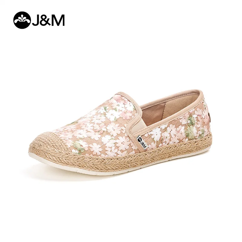 

J&M Fisherman Shoes Women Luxury 2024 Spring Summer Espadrilles Flower Loafers Rubber Slip-on Lady Girl Casual Shoes Sneakers