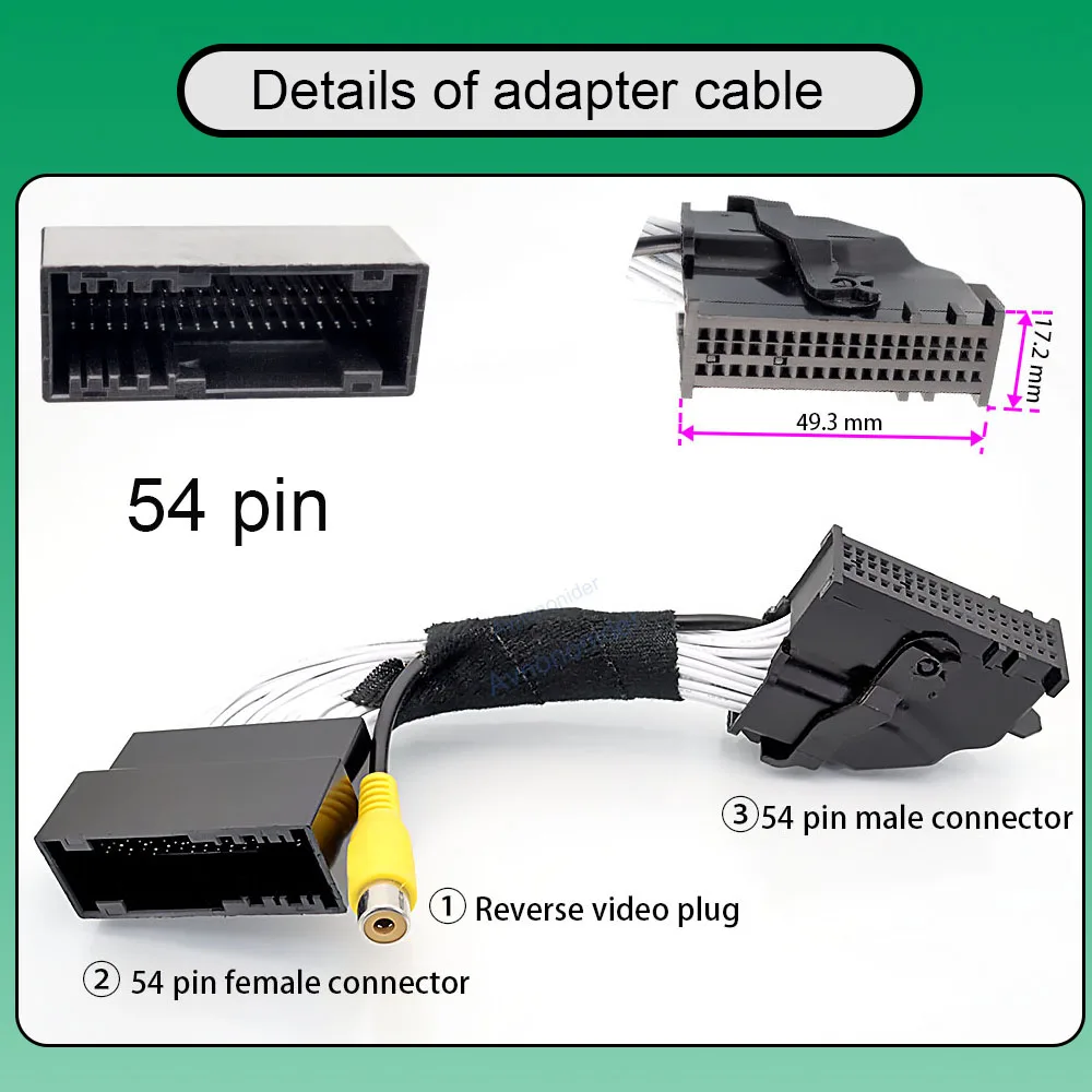 Car Navigation System Reverse Camera 32P/54P Adapter Cable Harness For Ford only fit APIM Module SYNC 2.5/3 system Haman host