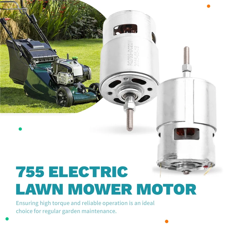 A89Z 5개 755 DC 모터, 잡초 제거기용 21V 잔디 절단기 모터 (긴 샤프트 포함, 효율적인 잡초 제거 및 트리밍용)
