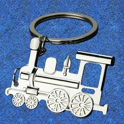 Train Head Keychain Pendant Metal Train Model Key Chain Keyring Travel Gift