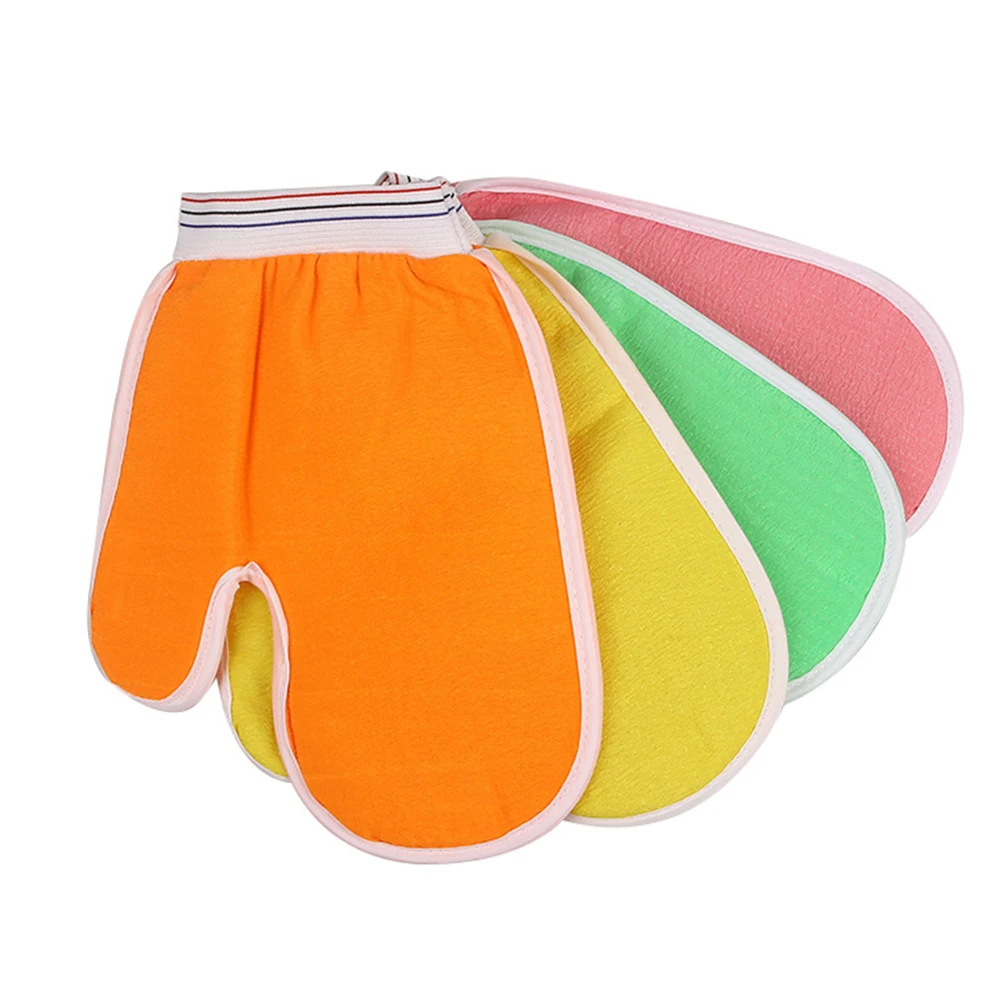 

Bath Exfoliating Glove Random Color Thumb Body Scrub Shower Mitten Soft Stretchy Skin Exfoliating Glove for Men Women