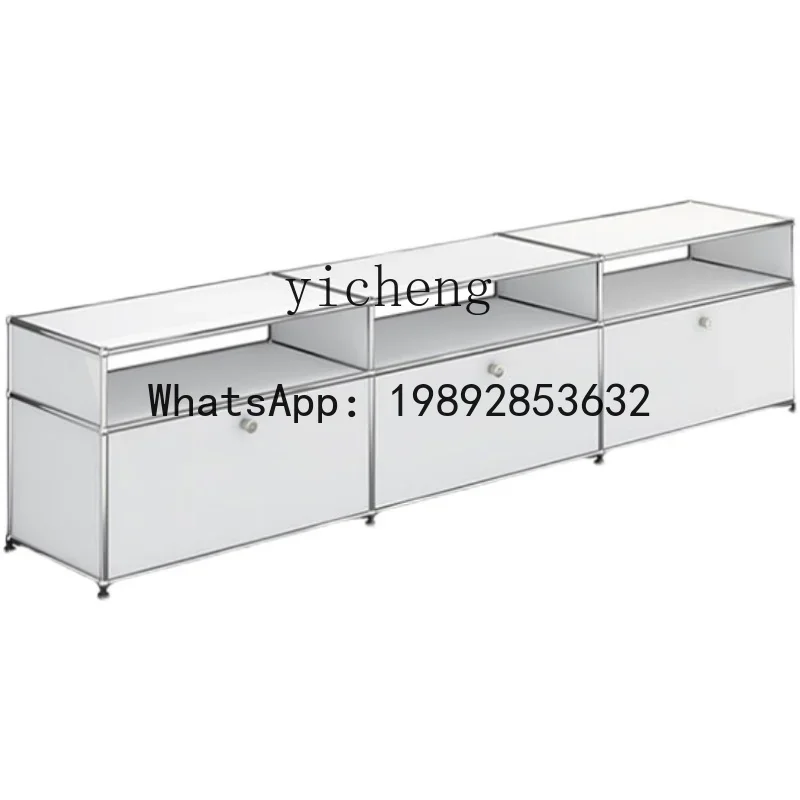 b19medieval dining side cabinet household living room locker storage cabinet simple module combination cabinet