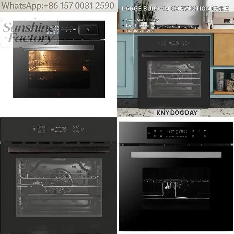 Large Capacity 60L Electric Household Oven Stainless Steel Built-In Steam Baking Machine for Hotel Use