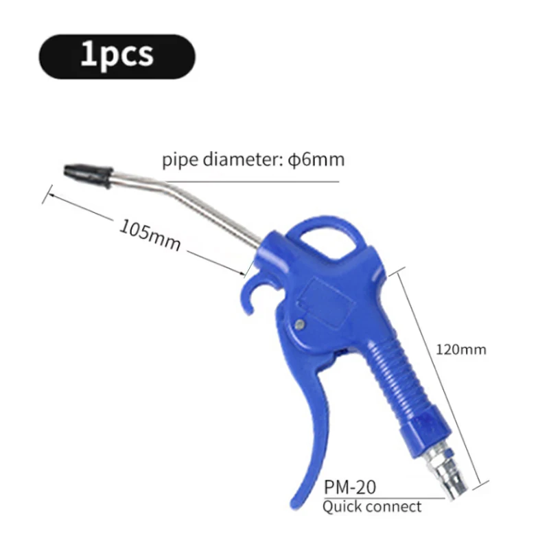 Air Blow Gun,High Flow Air Blower Gun for Compressor with Angled Bent Nozzle,Three Colors to Choose from,Short style