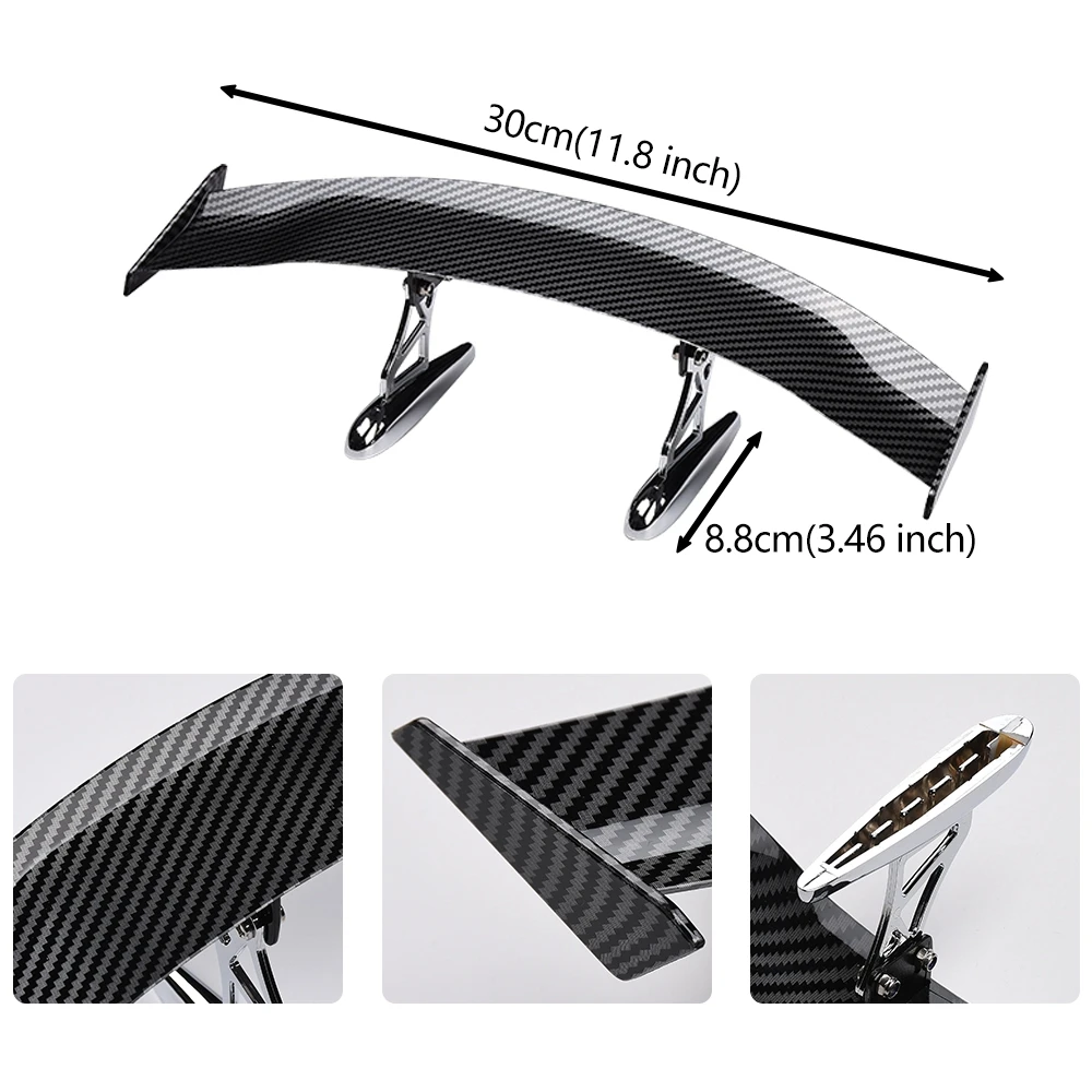 Car Modified Spoiler Small Rear Wing Double Sides Tape Clothes Tape Double Sided Cars Decor Car Rear Tail Wing