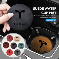 Car Anti Slip Mat Coaster Water Cup Slot Decorate Accessories For Tesla Model Y 3 S X Roadster Bonina