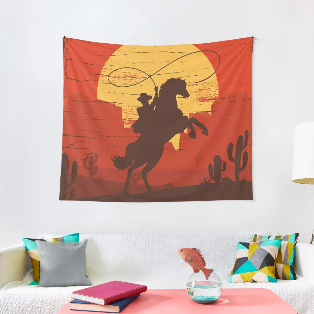 

Cowboys of the Wild West - Riding Solo Tapestry Room Decor For Girls Decoration For Home Tapestry