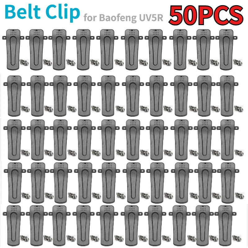 

50pcs Belt Clips for Kenwood TK-208 TK-308 TH-22AT TH-42AT BF5118 Baofeng UV5R 5RA 5RB 5RC 5RD 5RE 5RA+ 5RE+ Two Way Radio