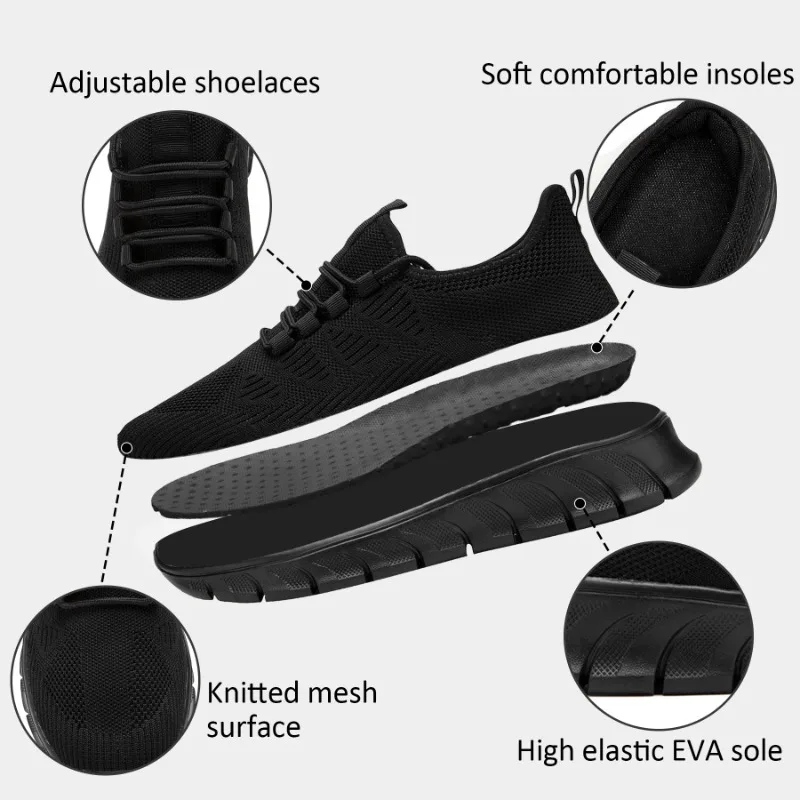 Damyuan-zapatos planos de malla transpirable para caminar para Hombre, Zapatillas informales con cordones, Tenis de alta calidad para exteriores