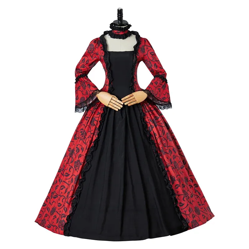 

COSda@In Stock 18th Century Medieval Gothic Dress Renaissance lace Robe Masquerade Costume Ball Gown Halloween Party SuitCOSda@