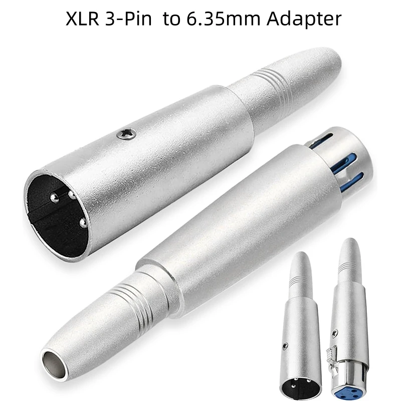 

3-pin XLR Female to 1/4" 6.35 TRS 6.5mm Female AUX Jack Microphone Audio Stereo Adapter Plug Mic Speaker Converter Top Quality