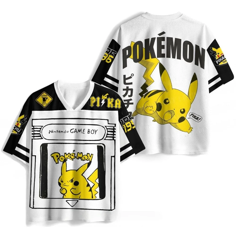 Summer 2026 Pokemon Pikachu "Little Smart Hat" Baseball Suit Themed 3D Print Breathable Quick Drying T-shirt view 5