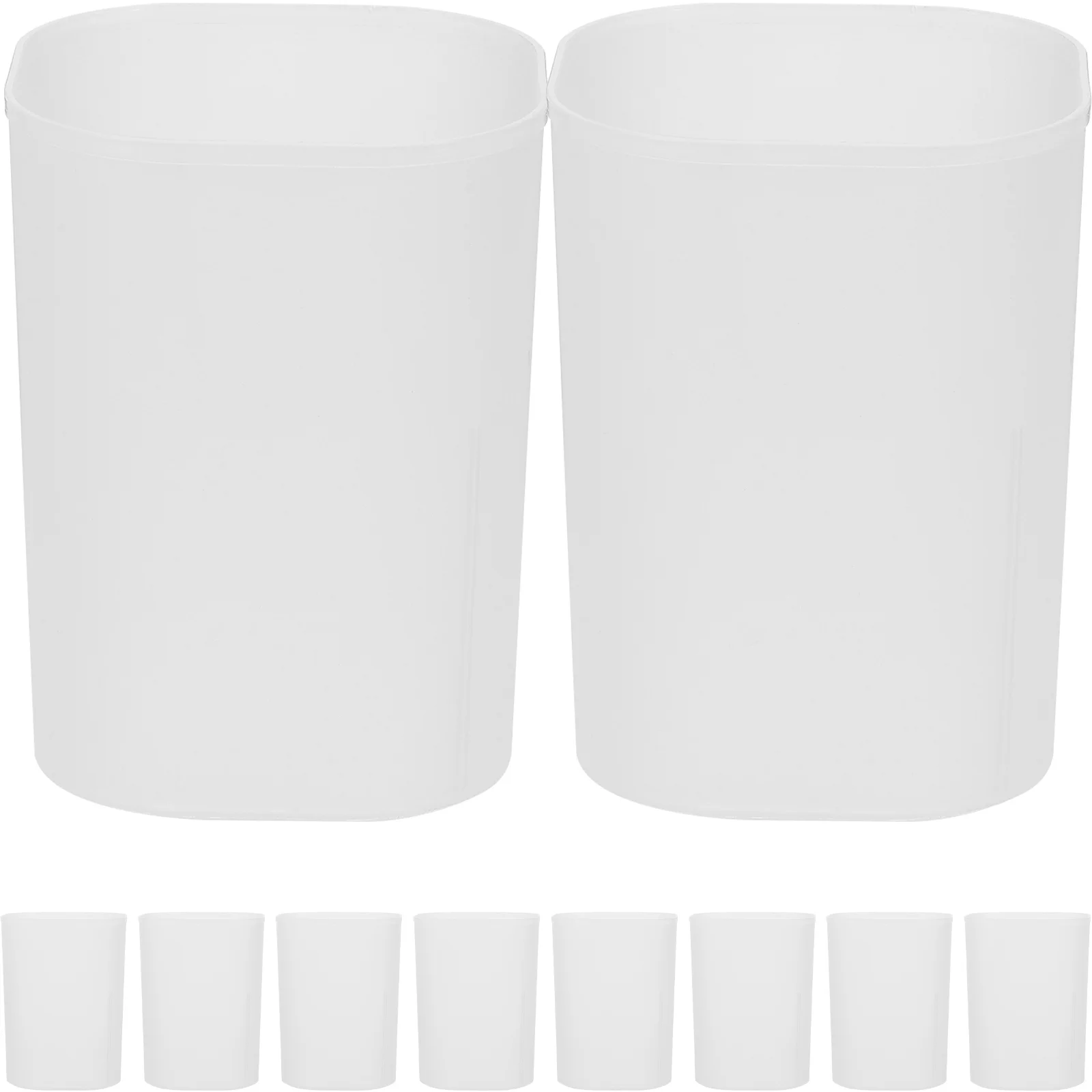 

10Pcs Pencil Organizer for Desk Pen Container with Rounded Edges Multi-Function Tabletop Holder for Pens Pencils Clips