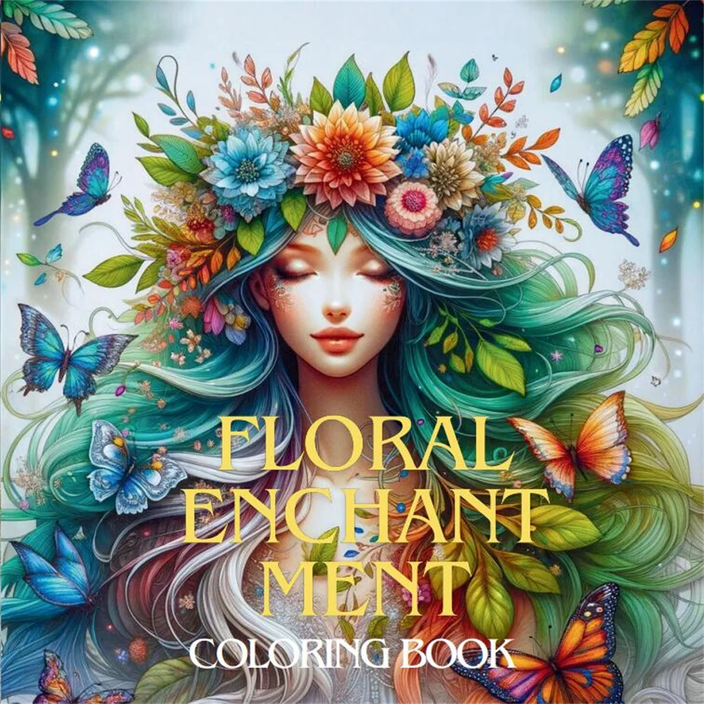 1pc Art Coloring Book Original Upgraded Paper 70g/sqm 22pcs Single Pages Coloring Books Gift For Holiday Birthday Party