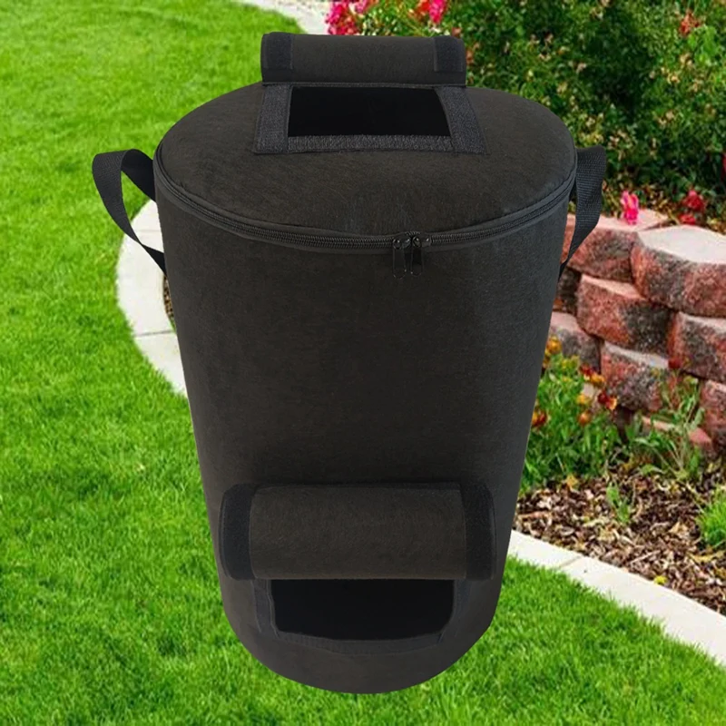 LUDA Organic Compost Bag Home Garden Bags Extra Reuseable Heavy Duty Gardening Bags Lawn Garden Waste Compost Bag