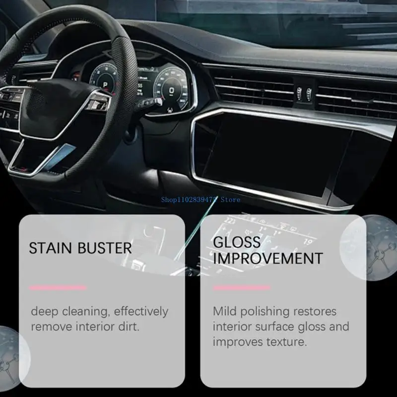 33WB يقوم بترقيات بخاخات تفاصيل السيارة الداخلية، تركيبة التجفيف السريع، تنظف الظروف وتلمع الأسطح المطاطية والجلدية للسيارة