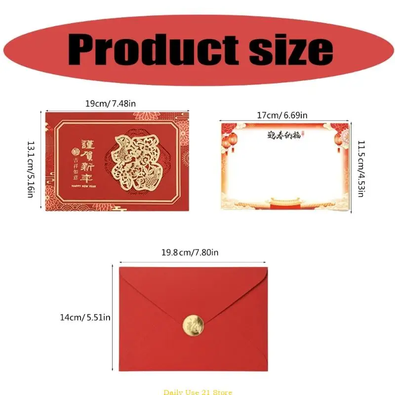 7pcs 3D Popup Chinese New Year Cards 2025 Year Of The Snake Lunar New Year Greeting Cards For Family Friend Kids