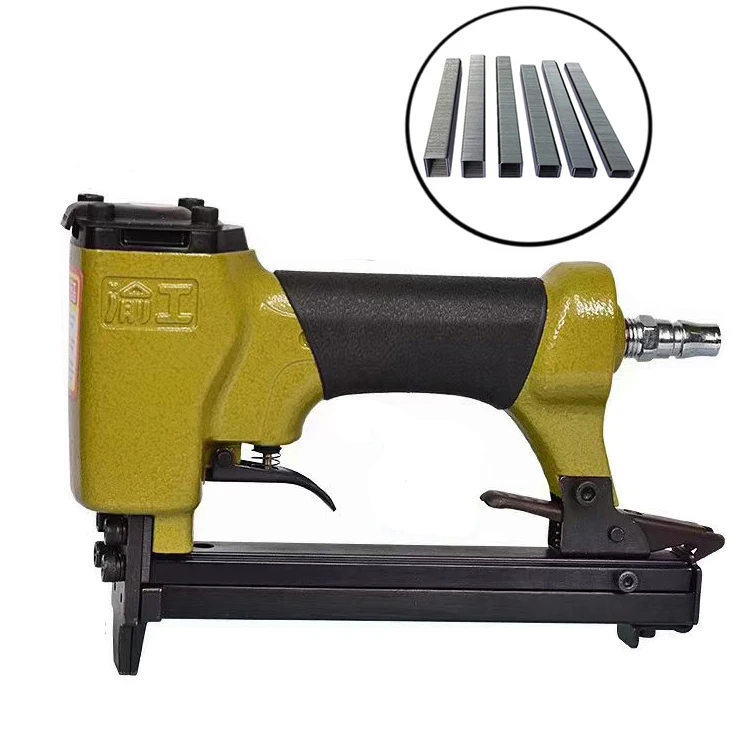 for 8016 21GA Small Furniture Sofa Staples Gun Machine Framing Nailer Mini Air Stapler U Nail Gun for Upholstery