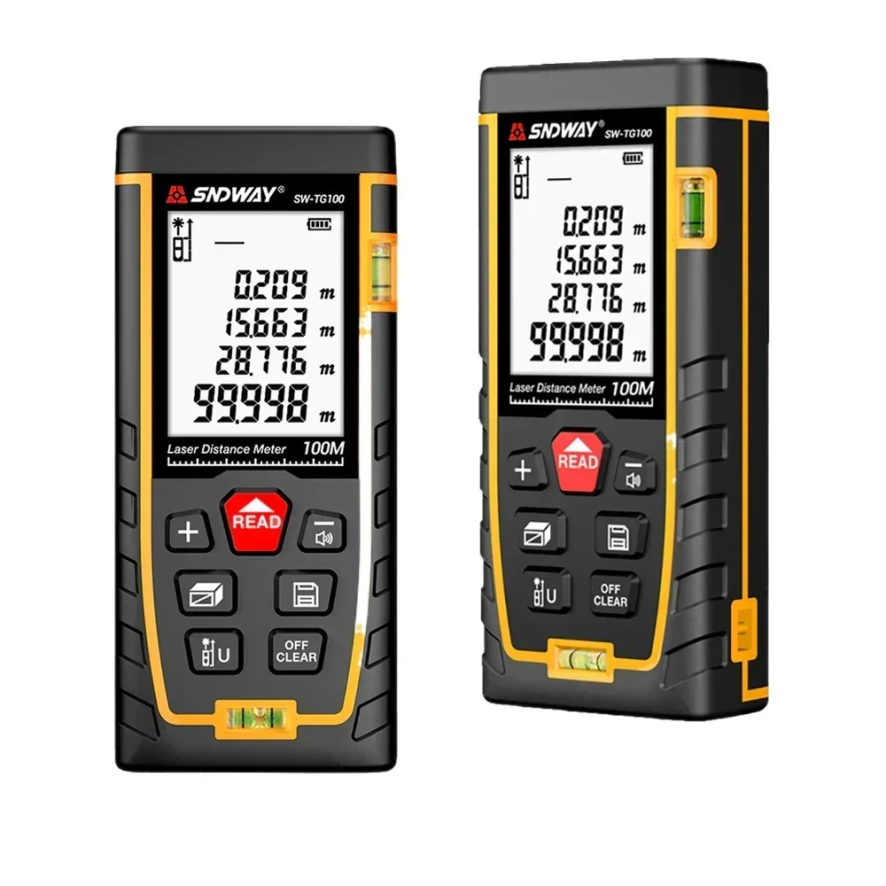 NEW HOT SW Rangefinder Digital Laser Distance Meter Professional High Precision Mini Range Finder Laser Tape Measure Trena Meter