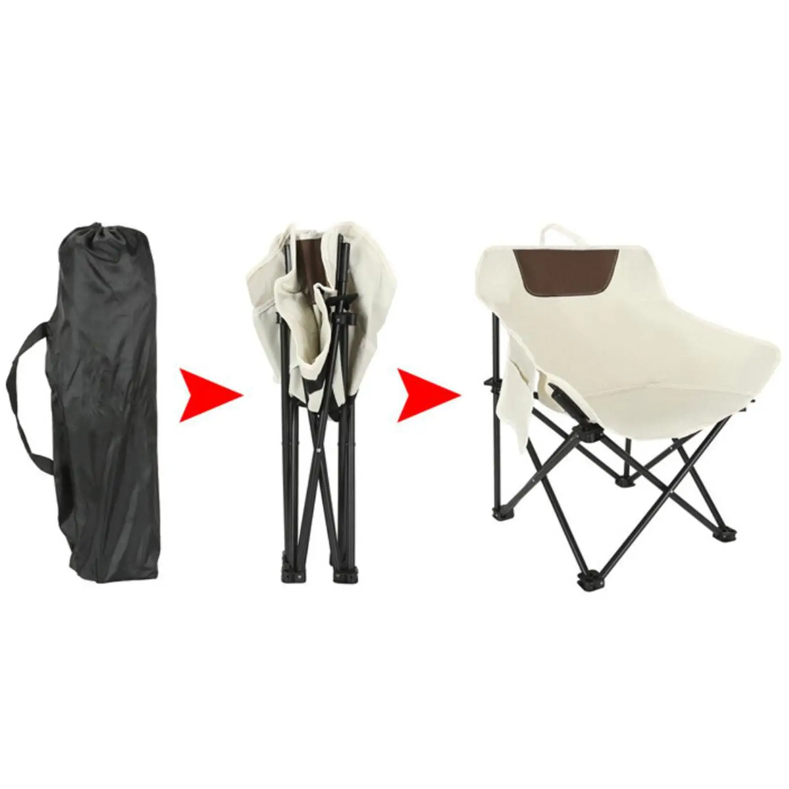 Folding Camping Chair with Side Pocket Oxford Cloth Metal Pipe Beach Chair for Park Sporting Events Fishing Barbecue Backyard Folding Camping Chair with Side Pocket Oxford Cloth Metal Pipe Beach Chair for Park Sporting Events Fishing Barbecue Backyard