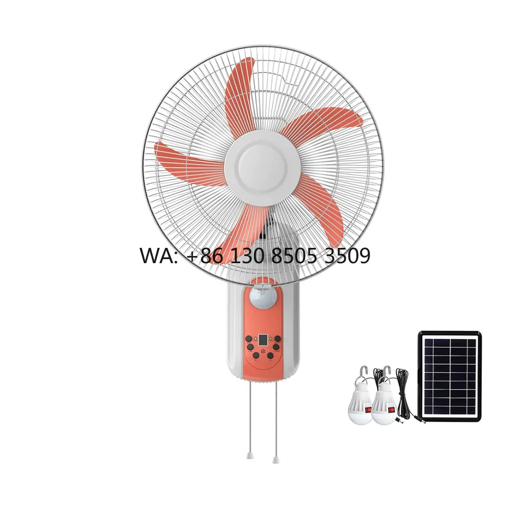 

Горячая распродажа: 16-дюймовый 5-лопастной настенный вентилятор с LED-подсветкой, перезаряжаемый от сети переменного/постоянного тока, с солнечной зарядкой, для экстренных ситуаций