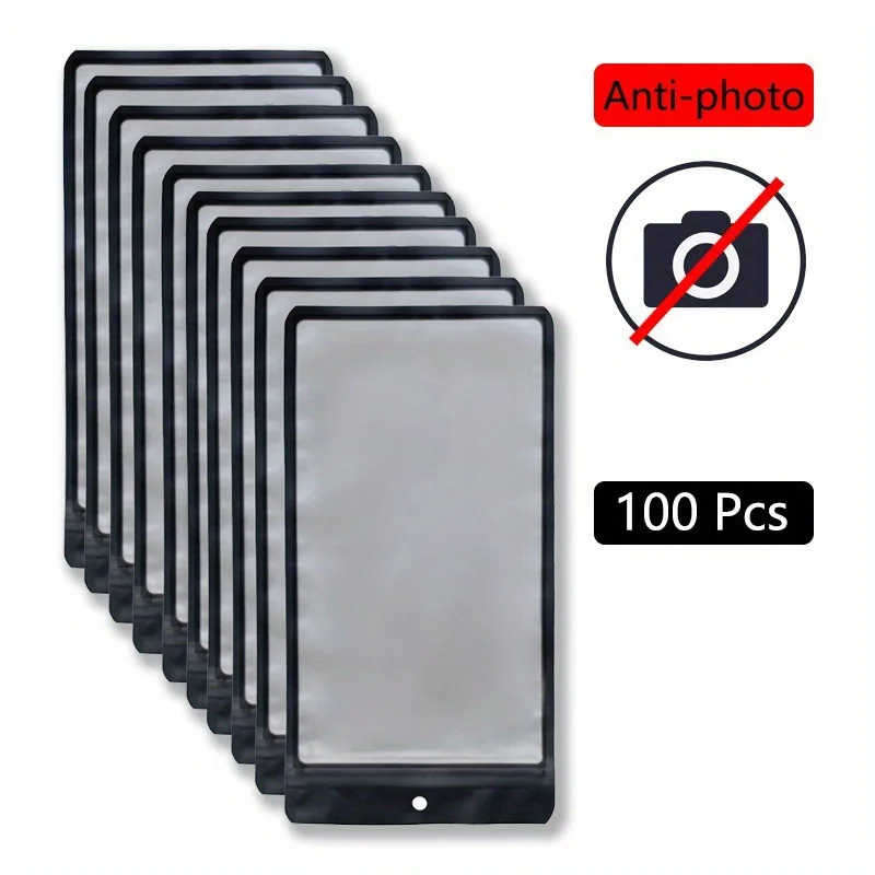 100 Stück PE Einweg-Handytaschen, Anti-Kamera-Sicherheitstaschen, Keine Fotografie erlaubt, für Veranstaltungen, Hochzeiten, Partys