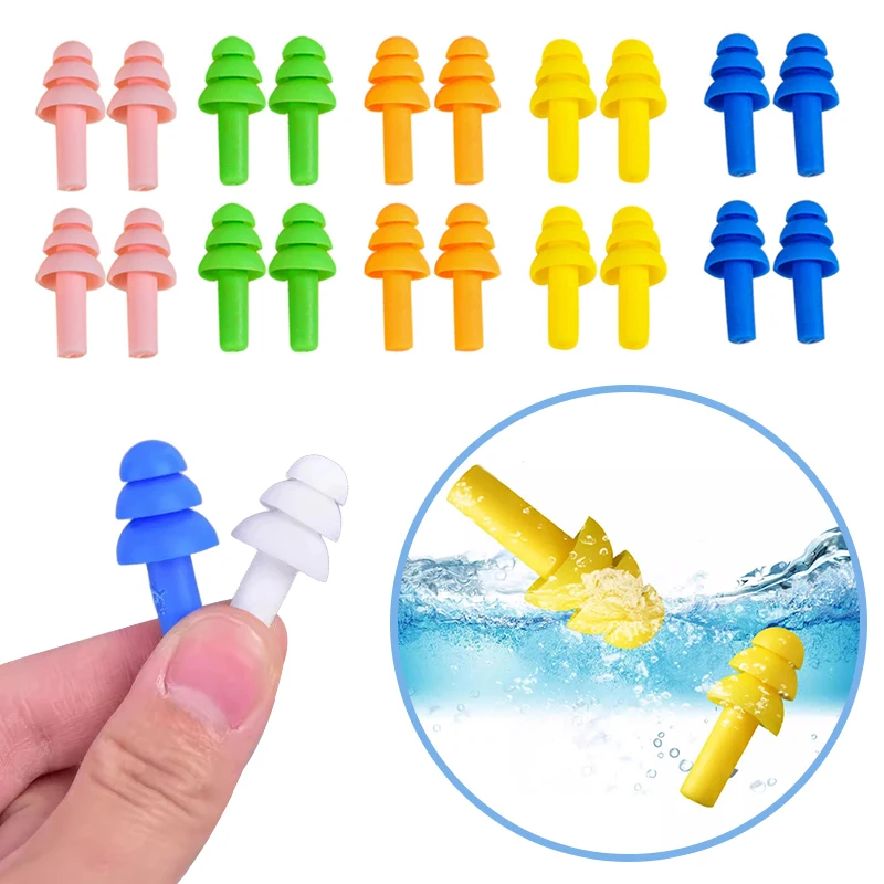 

5/10 пар беруш, звукоизоляционные силиконовые беруши, разные цвета, многоразовые беруши для сна, работы, учебы, домашнего офиса ZYF