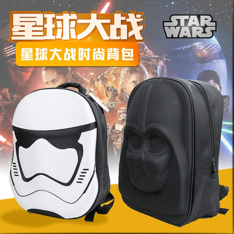 Mochila de Star Wars, serie negra, Darth Vader, Attack Of The Clone Trooper, mochilas escolares, Mandalorian, Cosplay, papelería Linda