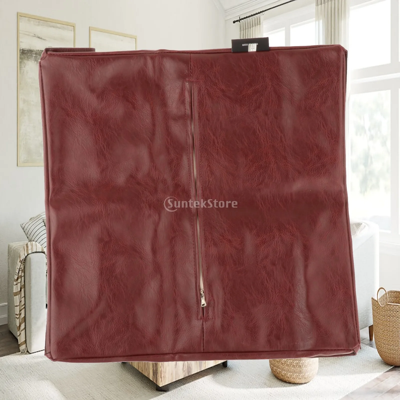 Morocco Ottoman Seat Cover Square Unstuffed Pouf Cover Handcrafted 40cmx40cm