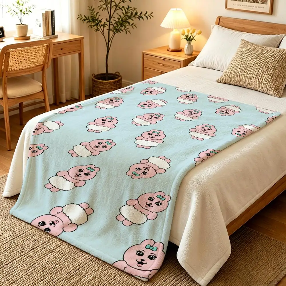 Underpants Rabbit Throw Blankets Soft Warm Flannel Blanket Bedding for Bed Living room Home Sofa