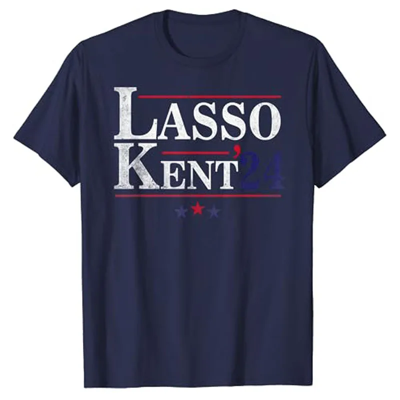 Lasso Kent' 24 Funny Sports T-Shirt Funny 2024 Election Graphic Tee Lasso Kent Support Fans Outfits Gifts Cool Short Sleeve Tops