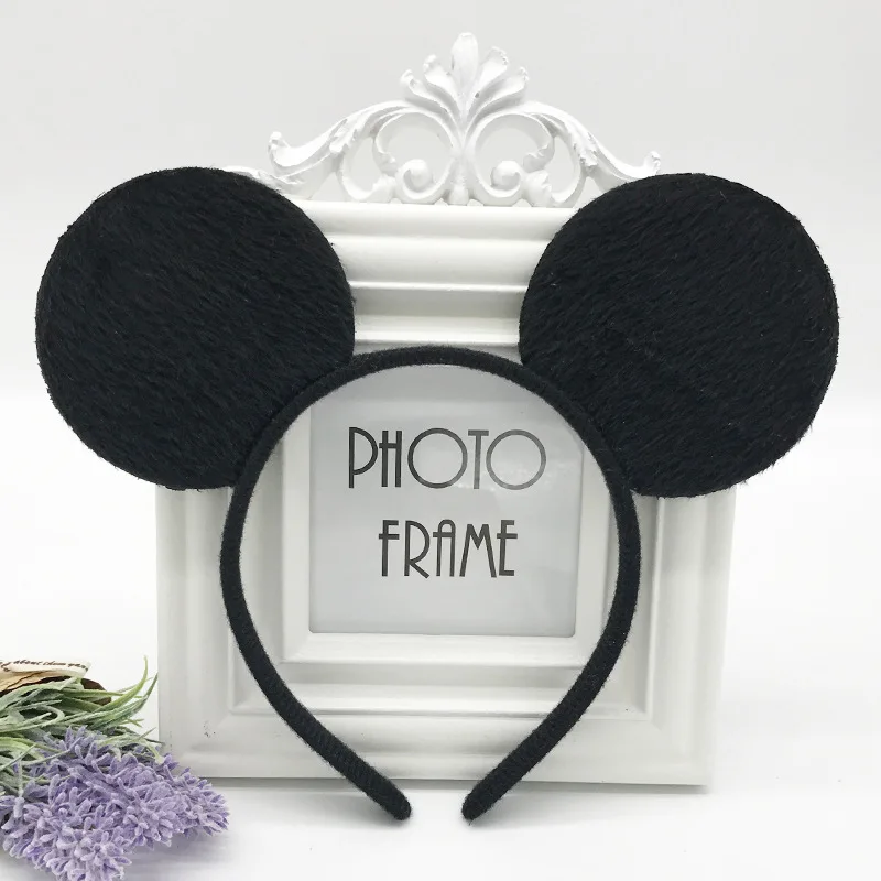 여자 귀여운 Mickyy 드레스 귀 머리띠 머리 장식 마우스 블랙 레드 핑크 머리띠 미니 보우 한국어 머리띠 머리띠 클립