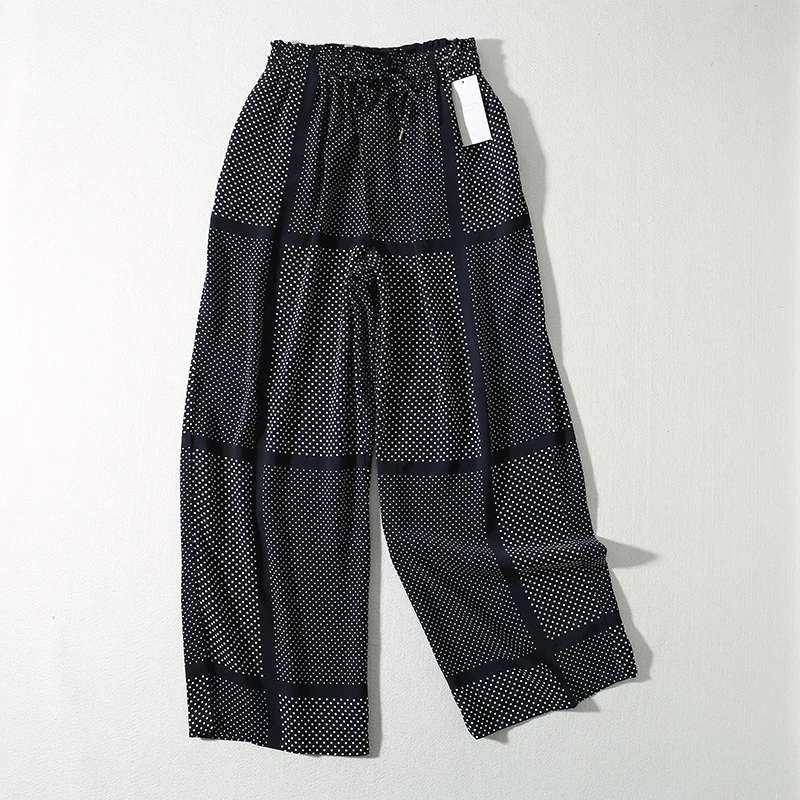 

Skin-friendly Lightweight Summer New Arrival Women's High Waist Wide Leg Pants Straight Cut Casual Trousers Korean Sle